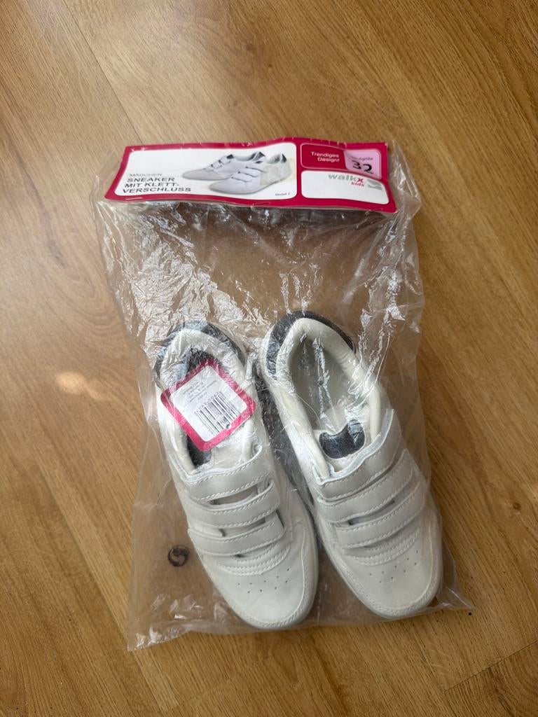 Witte Walkx Kids Sneakers met Klittenband - Maat 32, Ophalen of Verzenden, Nieuw, Meisje, Sportschoenen