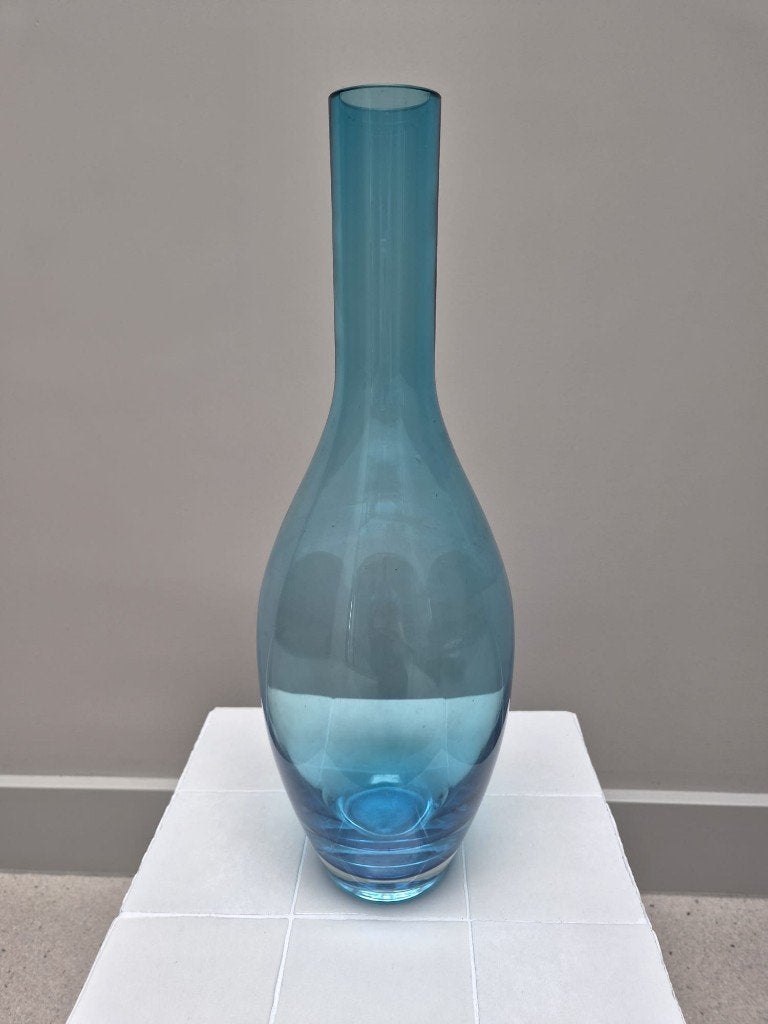 Blauwe vaas van Leonardo, 39cm, Blauw, 39 cm, Ophalen of Verzenden, Glas
