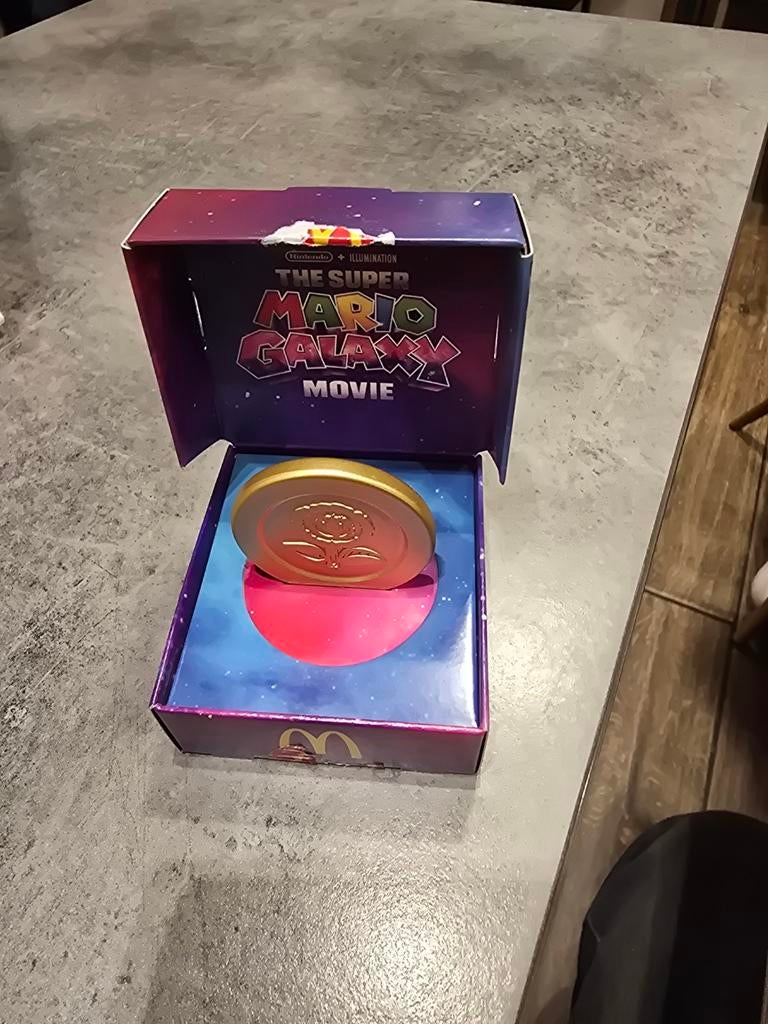 Super Mario Galaxy Movie Munt McDonald's Happy Meal, Ophalen of Verzenden, Zo goed als nieuw, Jongen of Meisje