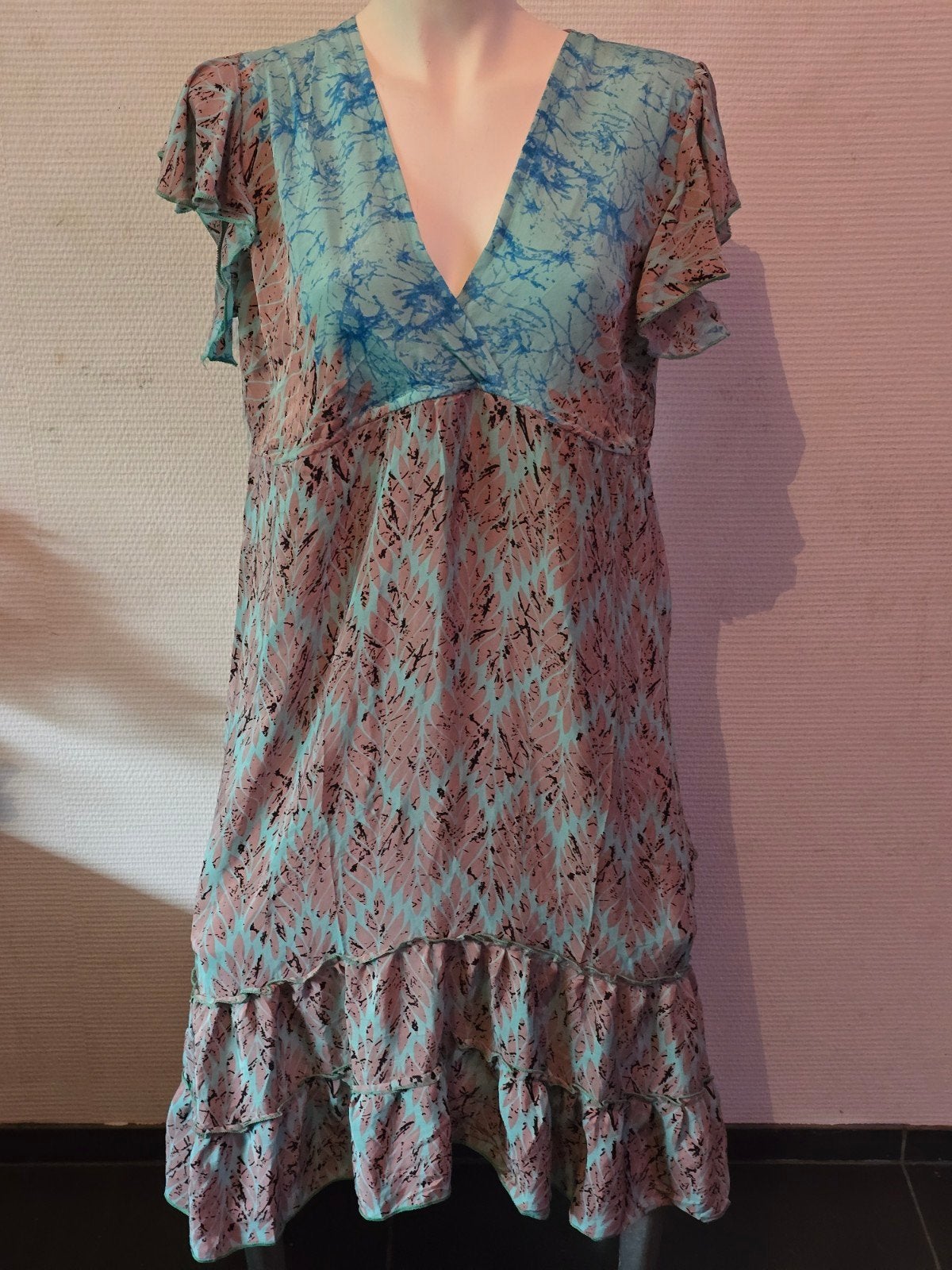 Boho Madrid dames Jurk - Maat L/XL, Blauw, Maat 42/44 (L), Ophalen of Verzenden, Zo goed als nieuw