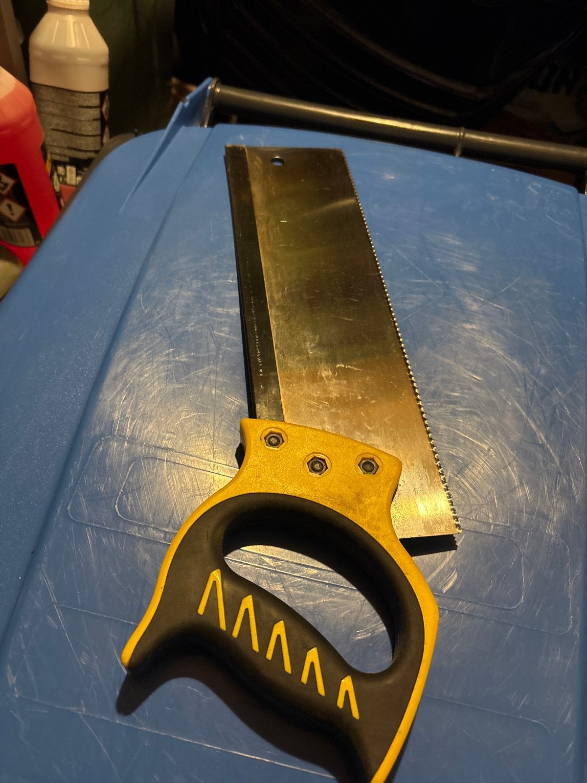 Handzaag met geel handvat, Doe-het-zelf en Verbouw, Ophalen, Gebruikt, Zaag