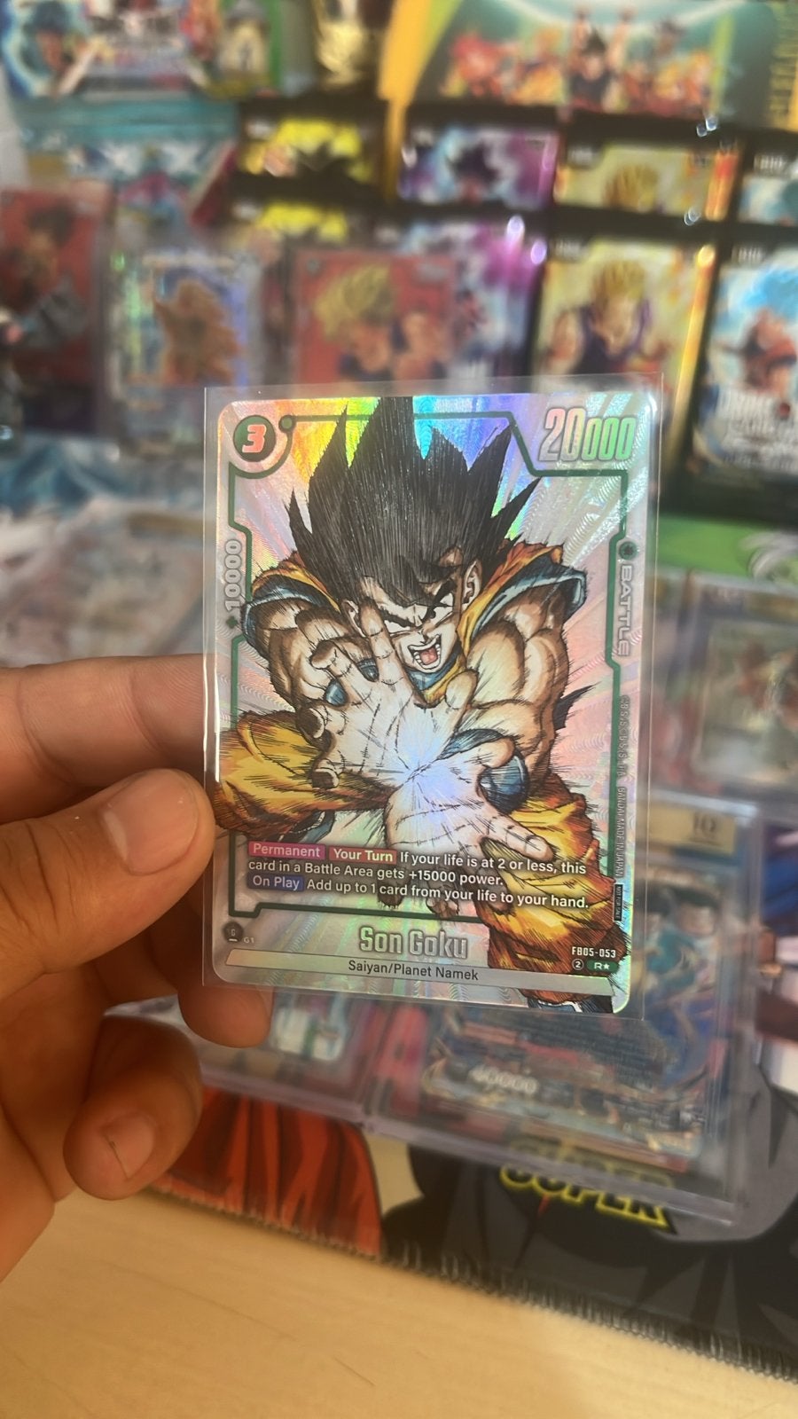 Son Goku FB-05-053 promo, Ophalen of Verzenden, Zo goed als nieuw, Losse kaart, Foil
