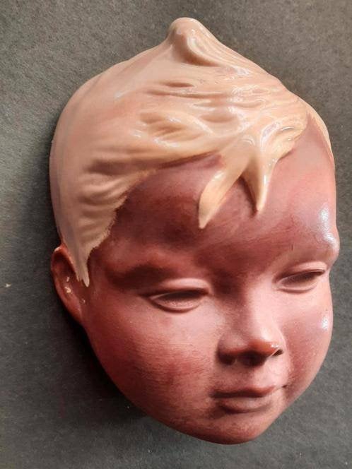 Cortendorf muur masker kinderkopje - fifties , mid-century, Ophalen of Verzenden