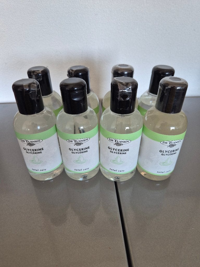 8 Flesjes Glycerine - Nieuw - merk De Tuinen - 150ml, Sieraden, Tassen en Uiterlijk, Uiterlijk | Gezichtsverzorging, Ophalen, Nieuw