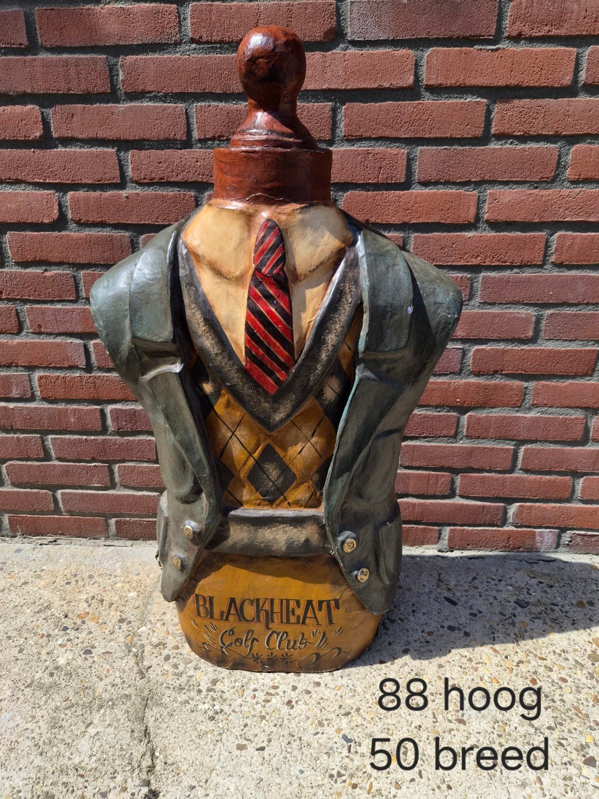 Houten sier torso 88 cm - Blackheat Golf Club, Ophalen of Verzenden