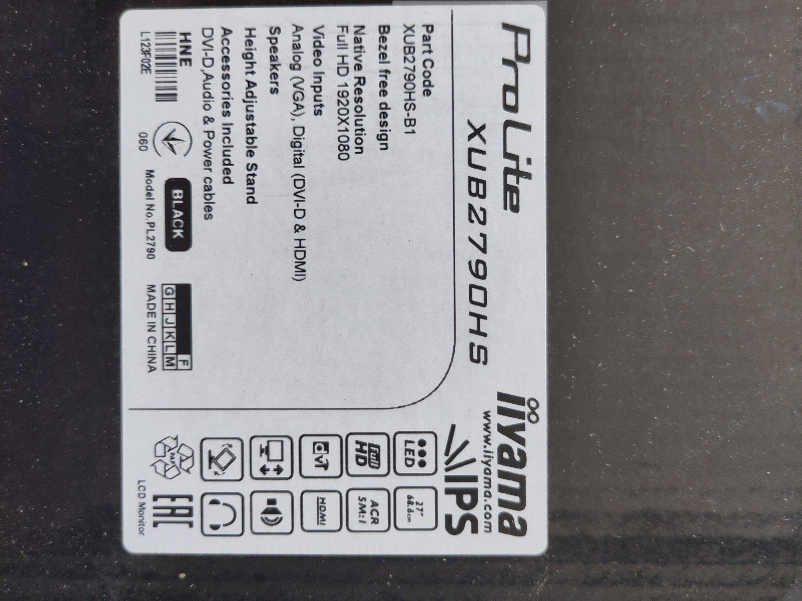 Iiyama ProLite XUB2790HS - Nieuw in doos, Computers en Software, Monitoren, HDMI, IPS, Nieuw, Full HD