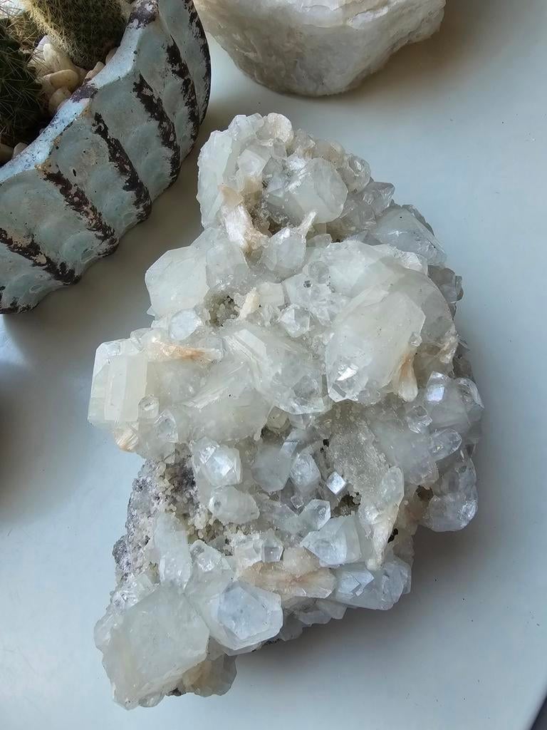 Spiegel Apofyliet Cluster India, Ophalen of Verzenden, Mineraal