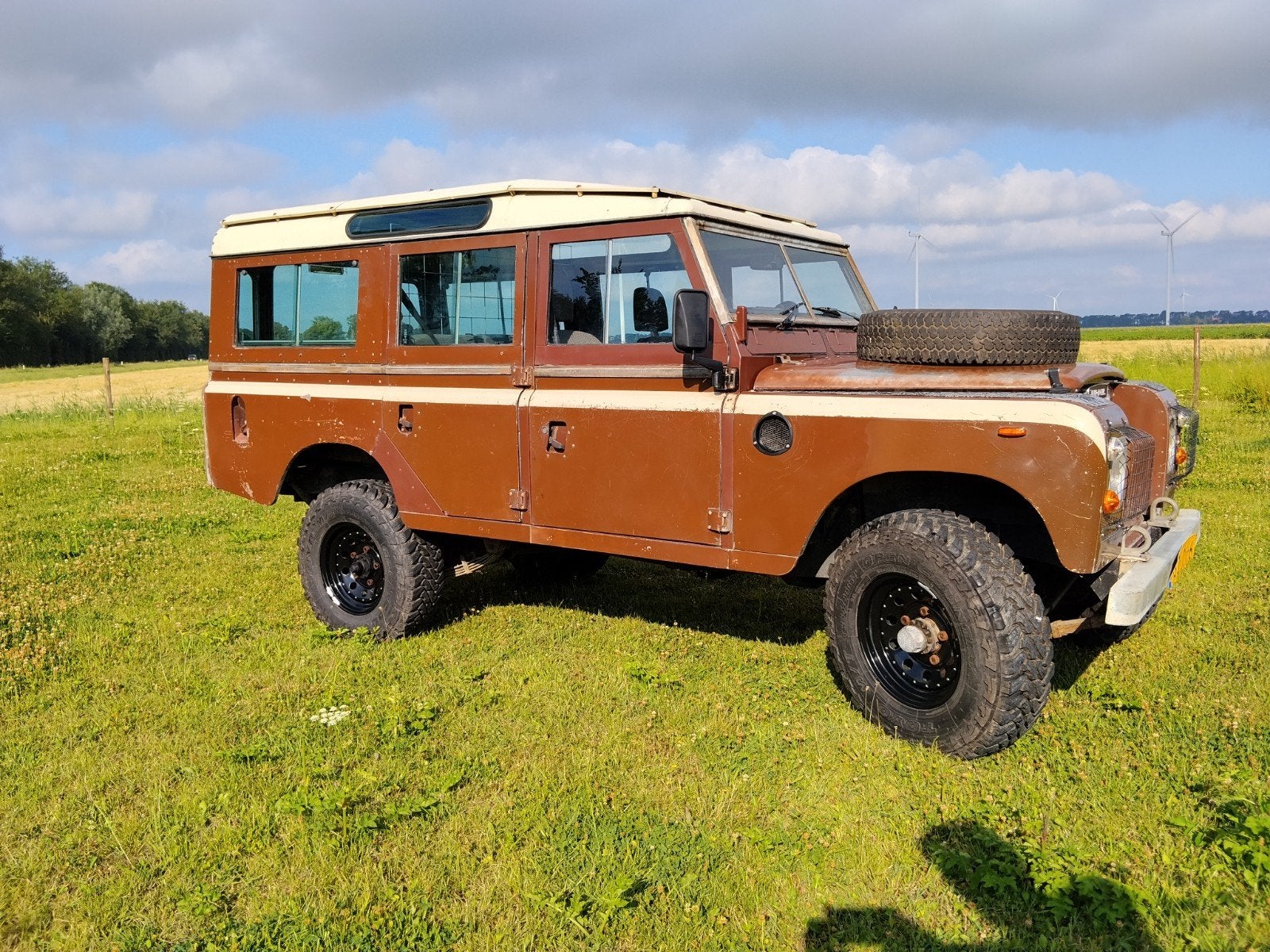 Land Rover 109, 2.5na, STUURBEKRACHTIGING, overdrive, Auto's, 2500 cc, Stof, Land Rover, Bruin