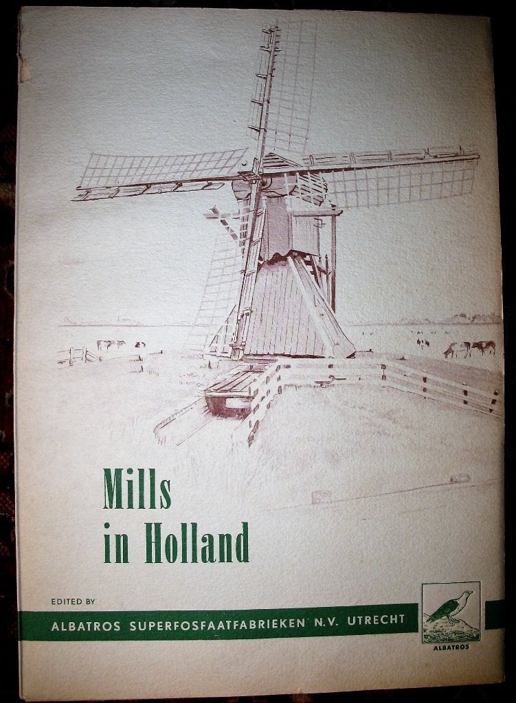 Vintage Ger Gerrits (1893-1965)mills -molens reclame -uiting, Ophalen of Verzenden, Overige technieken