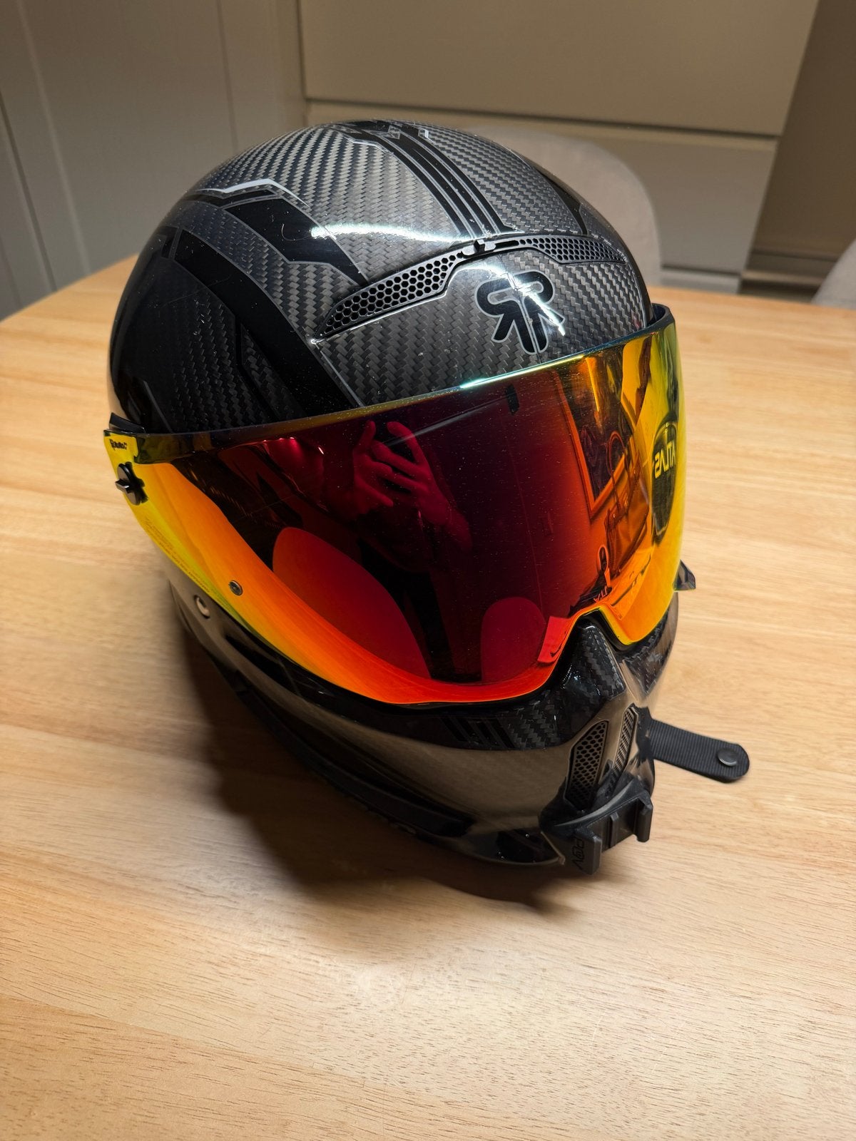 Ruroc Atlas 4.0 Track Carbon M/L – 3 vizieren + POV Mount, Ophalen, Tweedehands, Integraalhelm, Overige merken