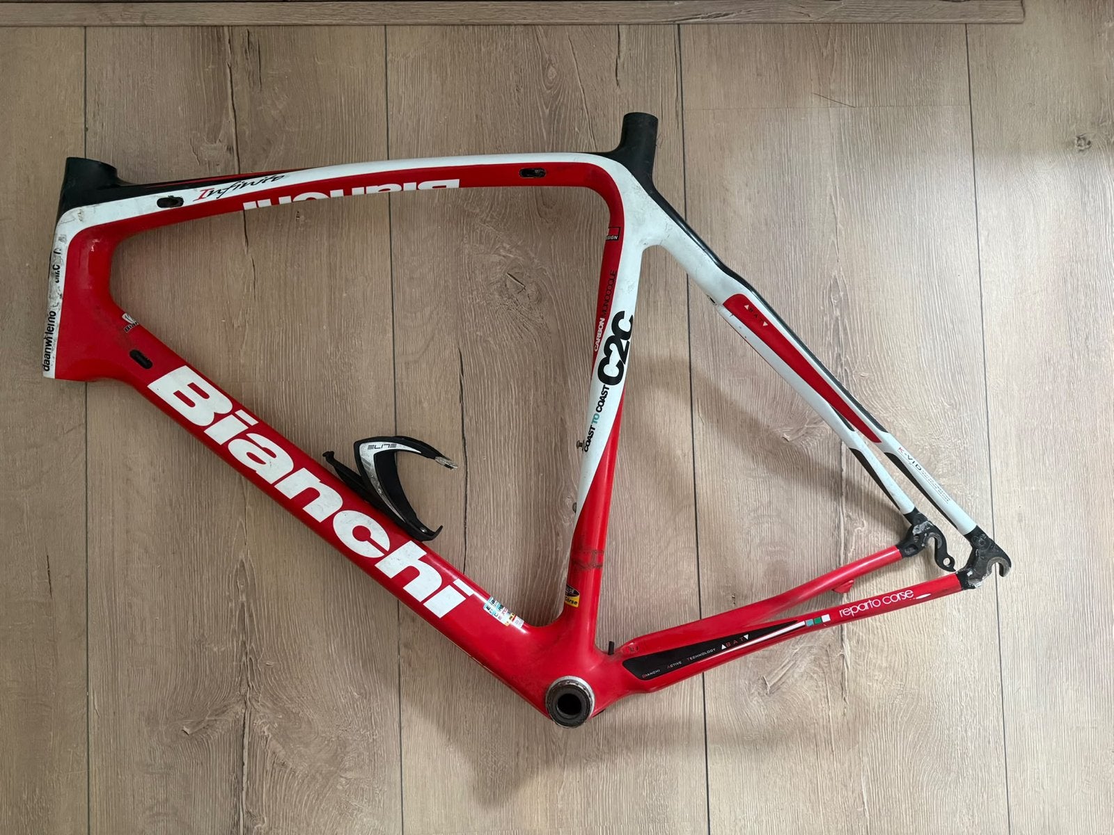 Bianchi ctc Carbon frame met beschadiging te koop, Frame, Gebruikt, Ophalen of Verzenden, Racefiets