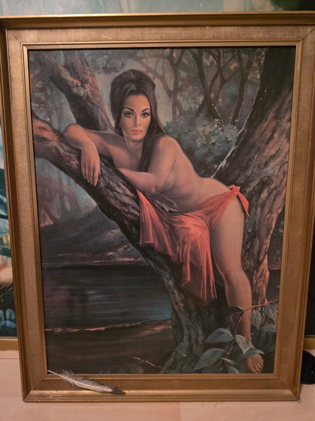 J. H. Lynch woodland goddess. origineel, Ophalen, Portret of Personen, Klassiek, Ingelijst