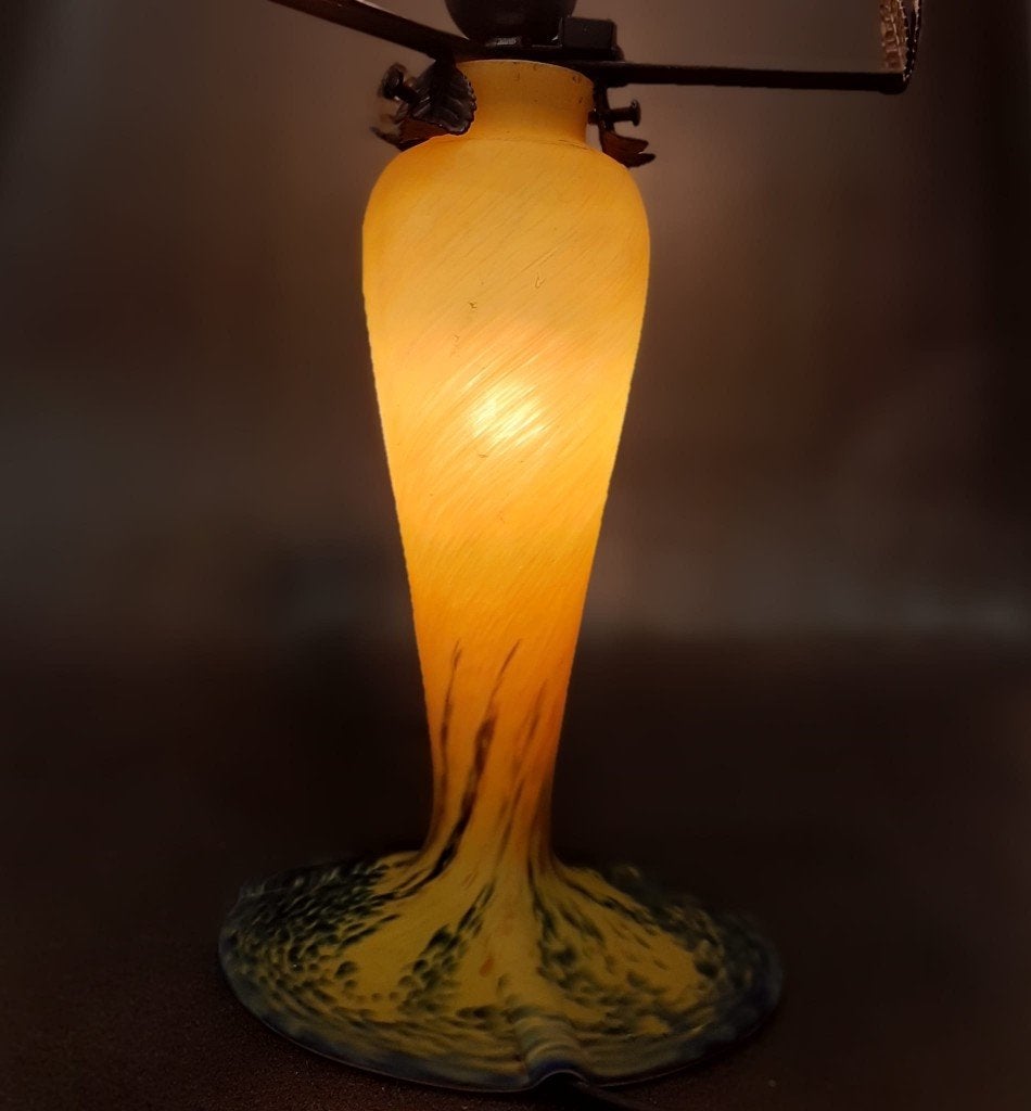 Tafellampvoet, Frankrijk, 20e eeuw, Verre d'art de France, Ophalen of Verzenden