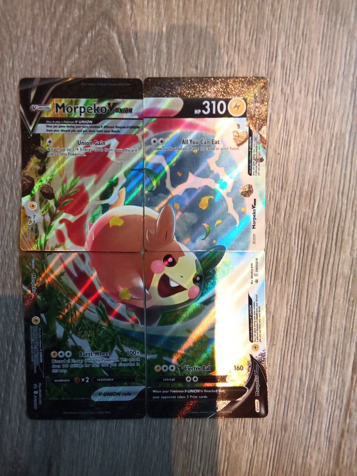 Morpeko V-UNION, Hobby en Vrije tijd, Verzamelkaartspellen | Pokémon, Ophalen of Verzenden, Meerdere kaarten