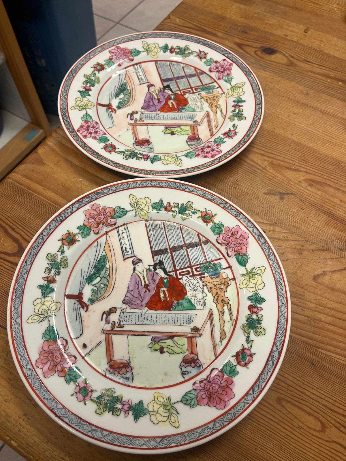 Set van 2 antieke Chinese decoratieve borden, Ophalen of Verzenden