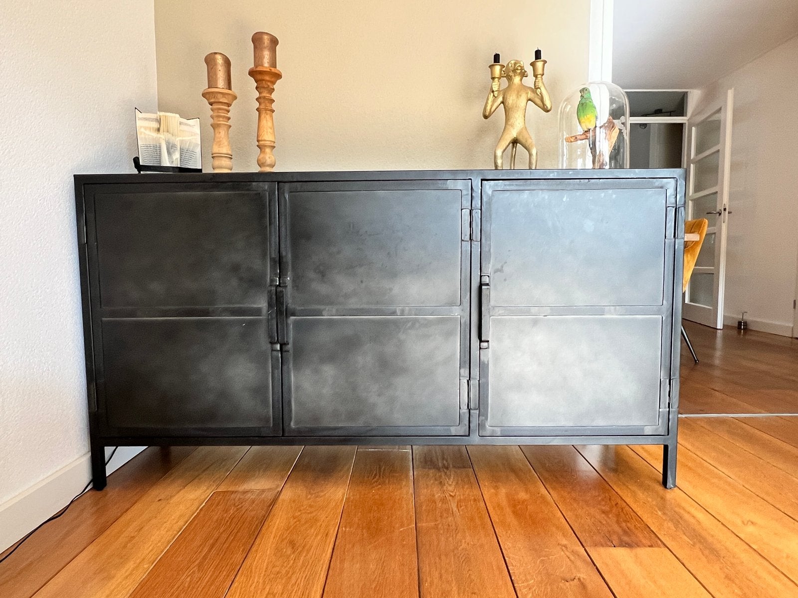 Metalen industriële kast - 157x40x85 cm - Zeer nette staat, Ophalen of Verzenden, Zo goed als nieuw