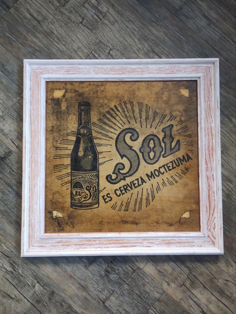 Sol Cerveza bier reclamebord, Ophalen of Verzenden, Nieuw, Reclamebord, Plaat of Schild, Overige merken