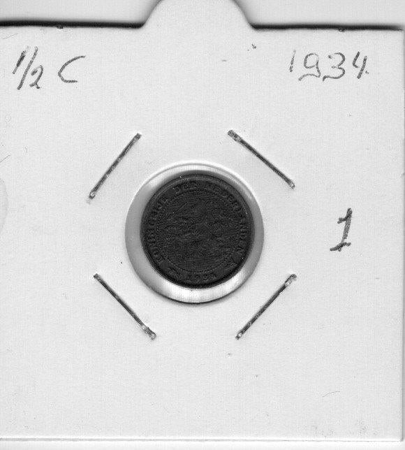 4 x halve cent, Ophalen of Verzenden, Koningin Wilhelmina, Overige waardes, Losse munt