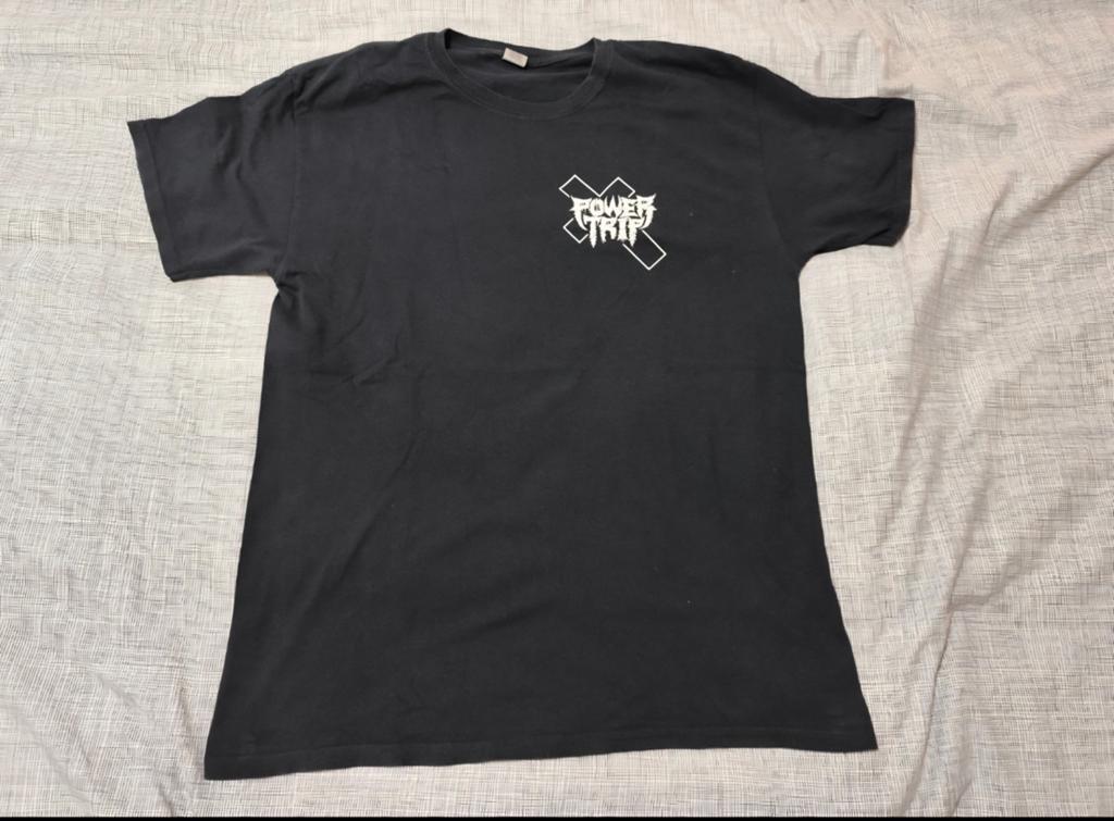 Power Trip Cross shirt Maat L Metal Hardcore, Ophalen of Verzenden, Zo goed als nieuw, Maat 52/54 (L), Zwart