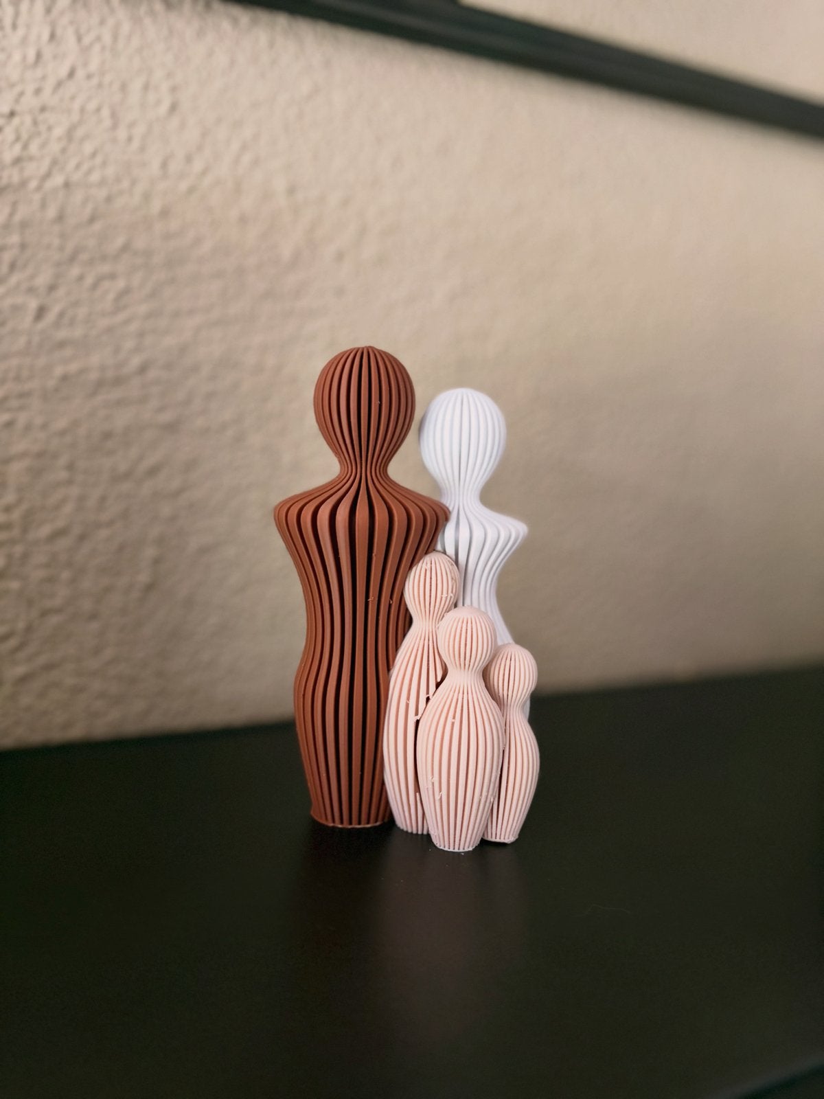 Decoratieve 3D-geprinte familiebeeldjes, Meerkleurig, Nieuw, Kunststof, Ophalen of Verzenden
