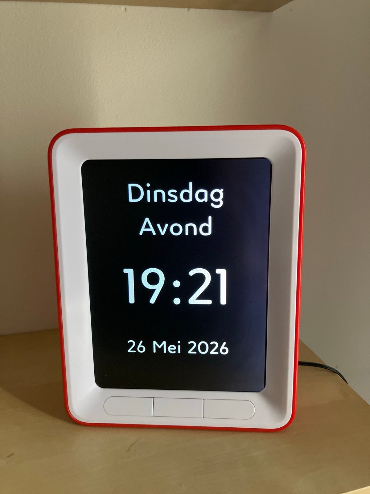 BBrain Dementieklok - Duidelijke Tijd- en Datumweergave, Ophalen of Verzenden, Zo goed als nieuw, Digitaal, Wekker of Tafelklok