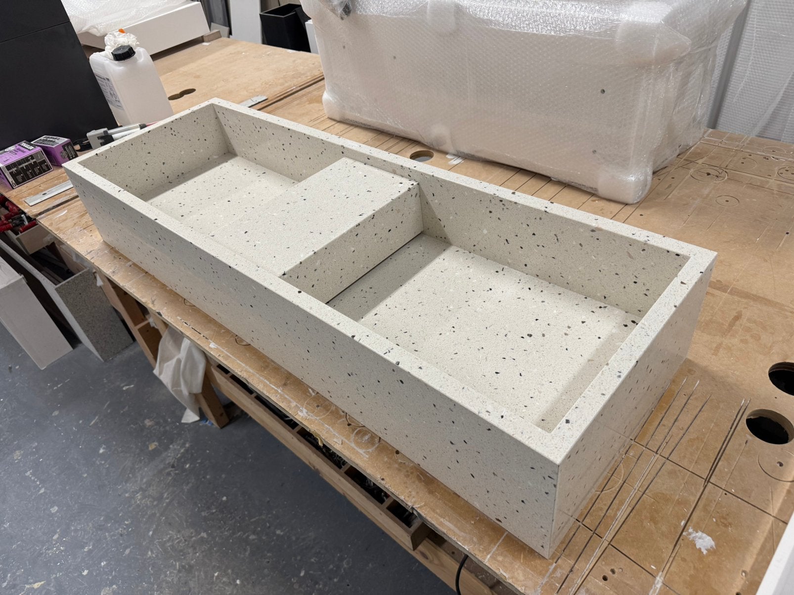 Corian solid surface wastafel 1.20 mtr, Ophalen, 100 tot 150 cm, Nieuw, Minder dan 100 cm