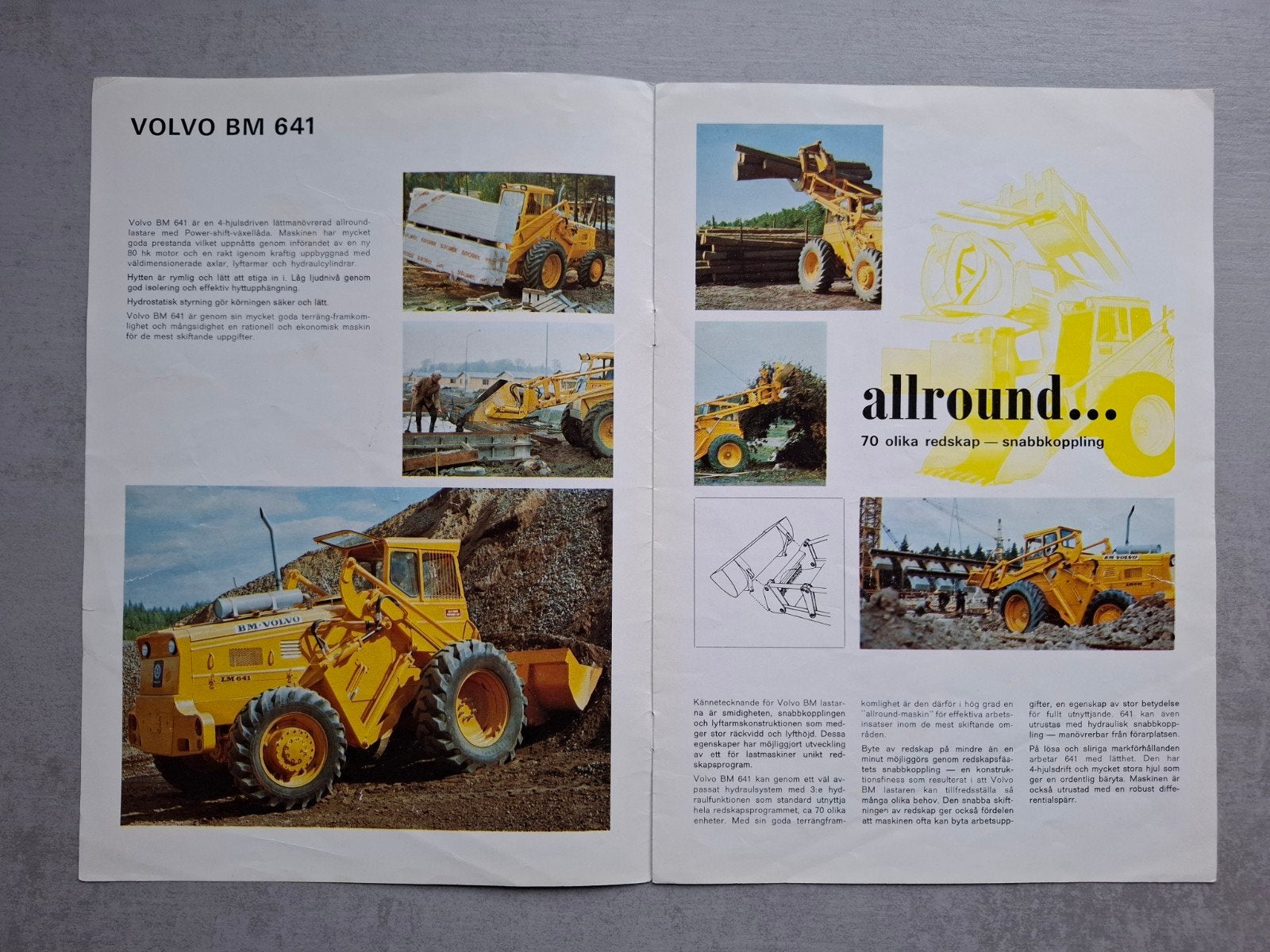 Volvo BM Lastmasking 641 brochure - 1973, Ophalen of Verzenden, Gelezen, Volvo