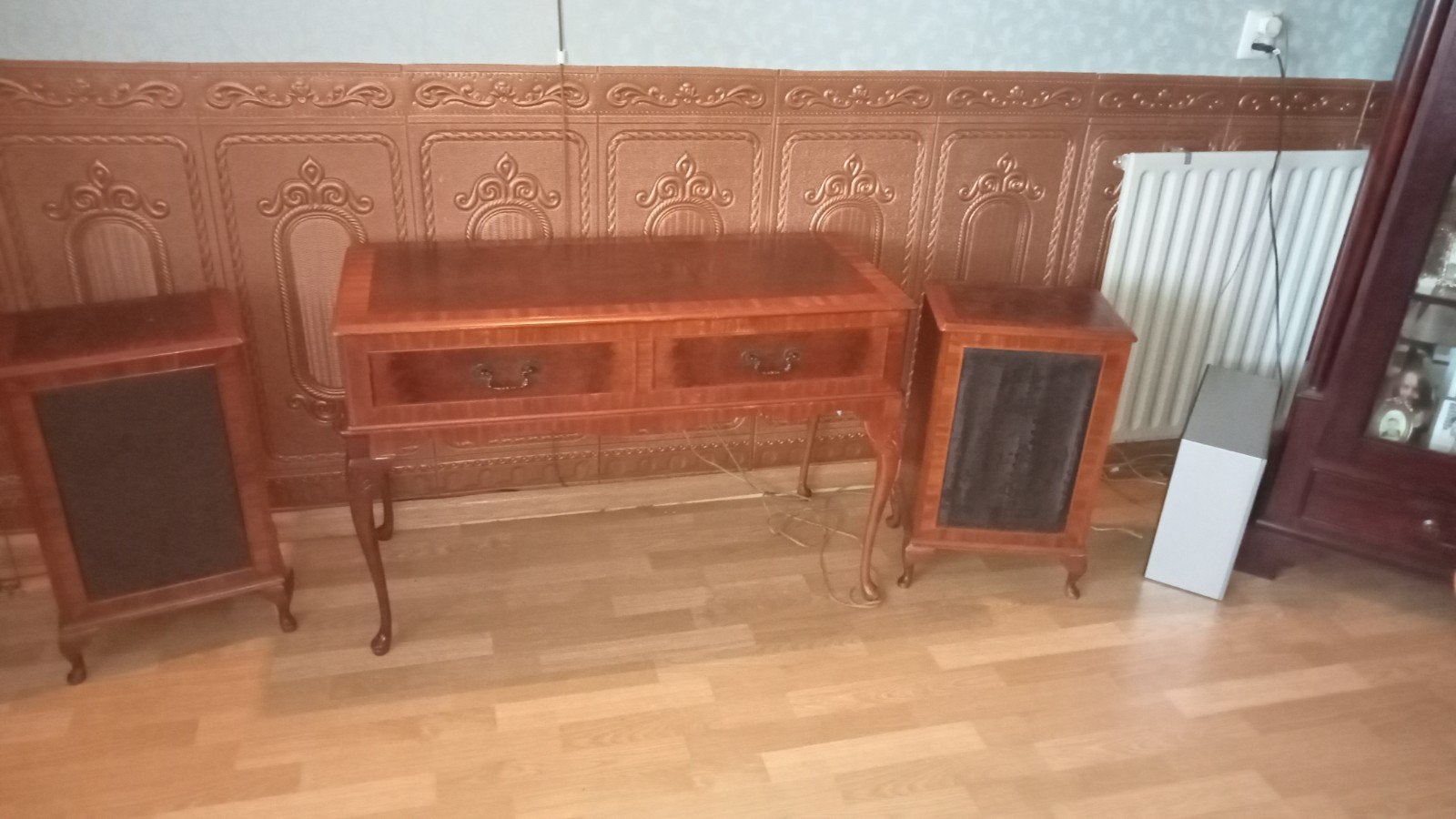 Vintage platenspeler meubel met radio en cassette, Ophalen