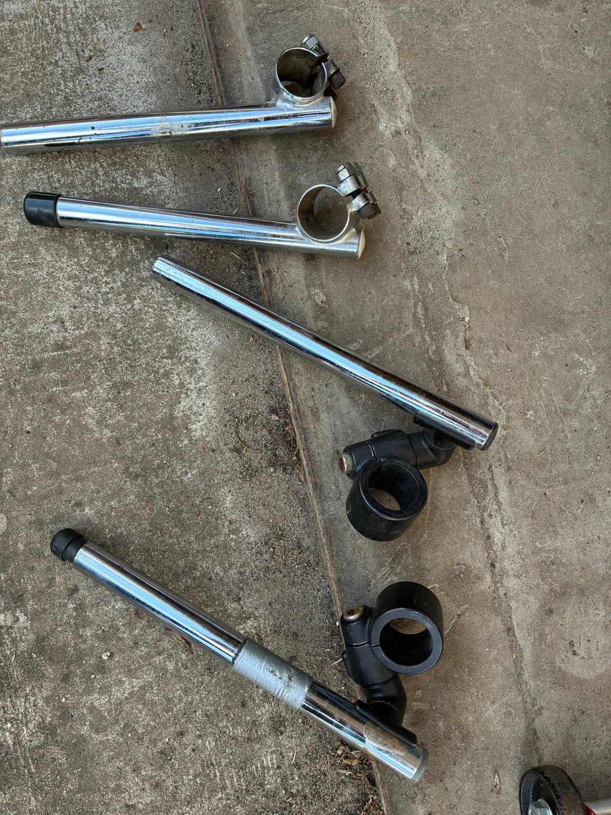 2 sets clip-ons, waarvan 1 set verstelbaar, Motoren, Ophalen of Verzenden, Gebruikt