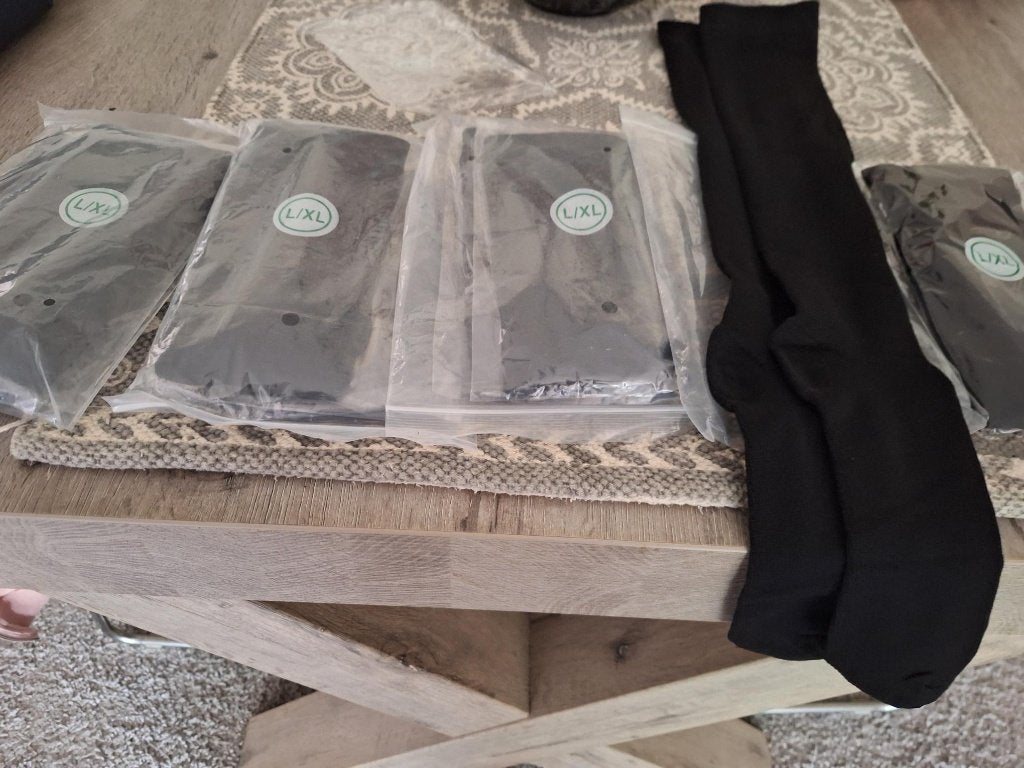 6 paar compressie lange onder de knie kousen nieuw, Sport en Fitness, Ophalen of Verzenden, Nieuw