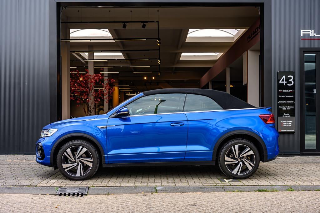 Volkswagen T-Roc Cabrio 1.5 TSI R-Line Edition Grey|Carplay|, Auto's, Volkswagen, 4 cilinders, Blauw, 1446 kg, Bedrijf