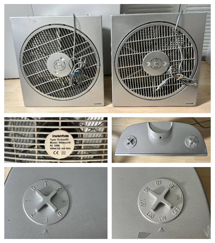 Ventilator Inventum / staande boxventilator / 2 stuks, Ophalen of Verzenden, Gebruikt, Vloerventilator