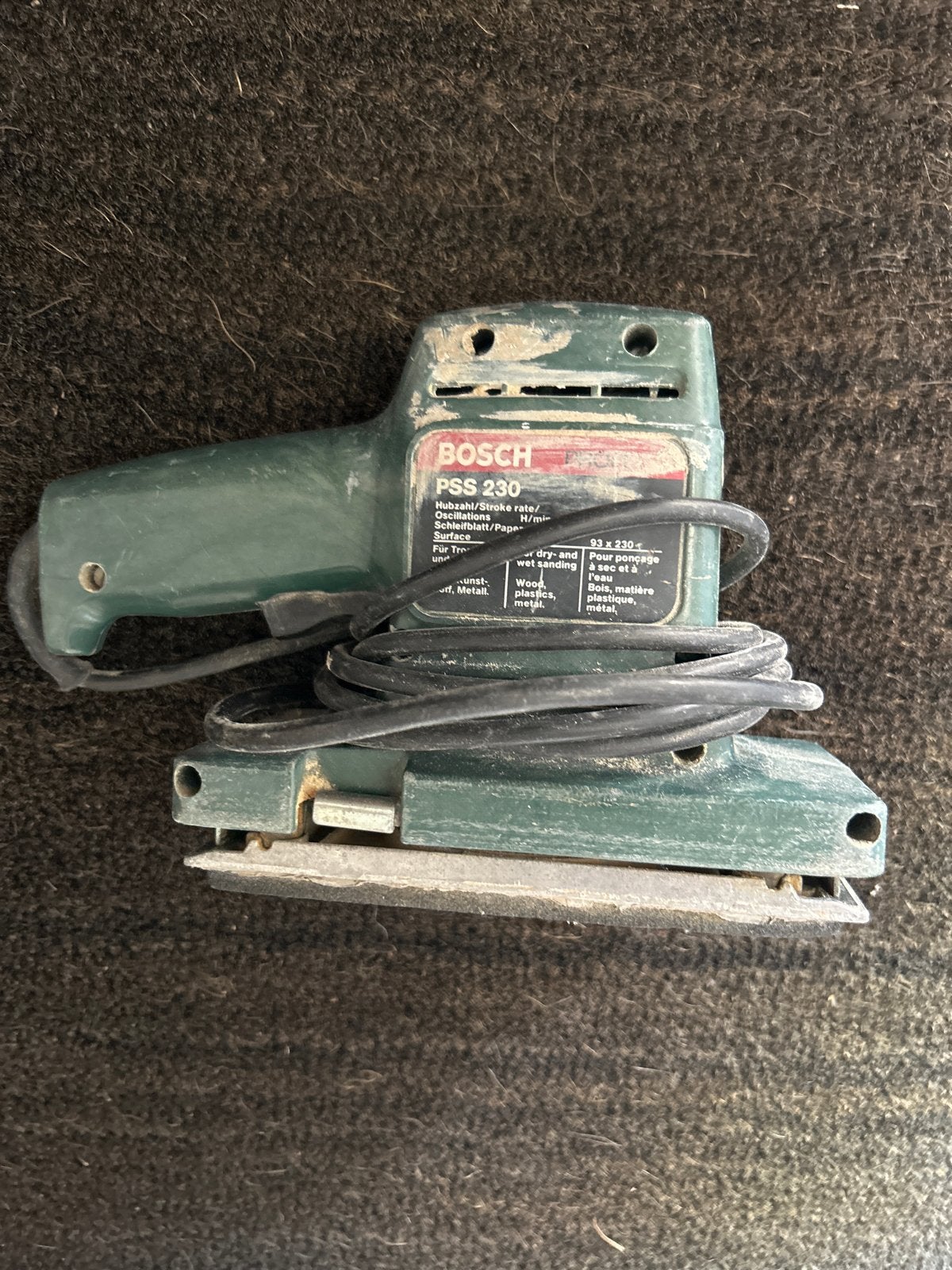 Bosch PSS 230 Vlakschuurmachine - Gebruikt, Ophalen, Gebruikt, Minder dan 600 watt, Vlakschuurmachine