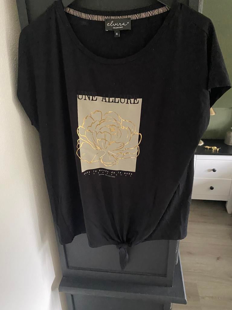 Elvira zwart shirt met opdruk, Kleding | Dames, Zwart, Maat 46/48 (XL) of groter, Ophalen of Verzenden, Zo goed als nieuw