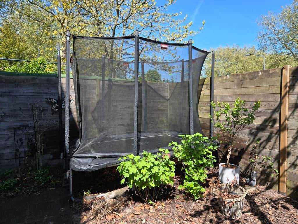 BERG Trampoline met Veiligheidsnet - Gebruikt, Ophalen, Gebruikt