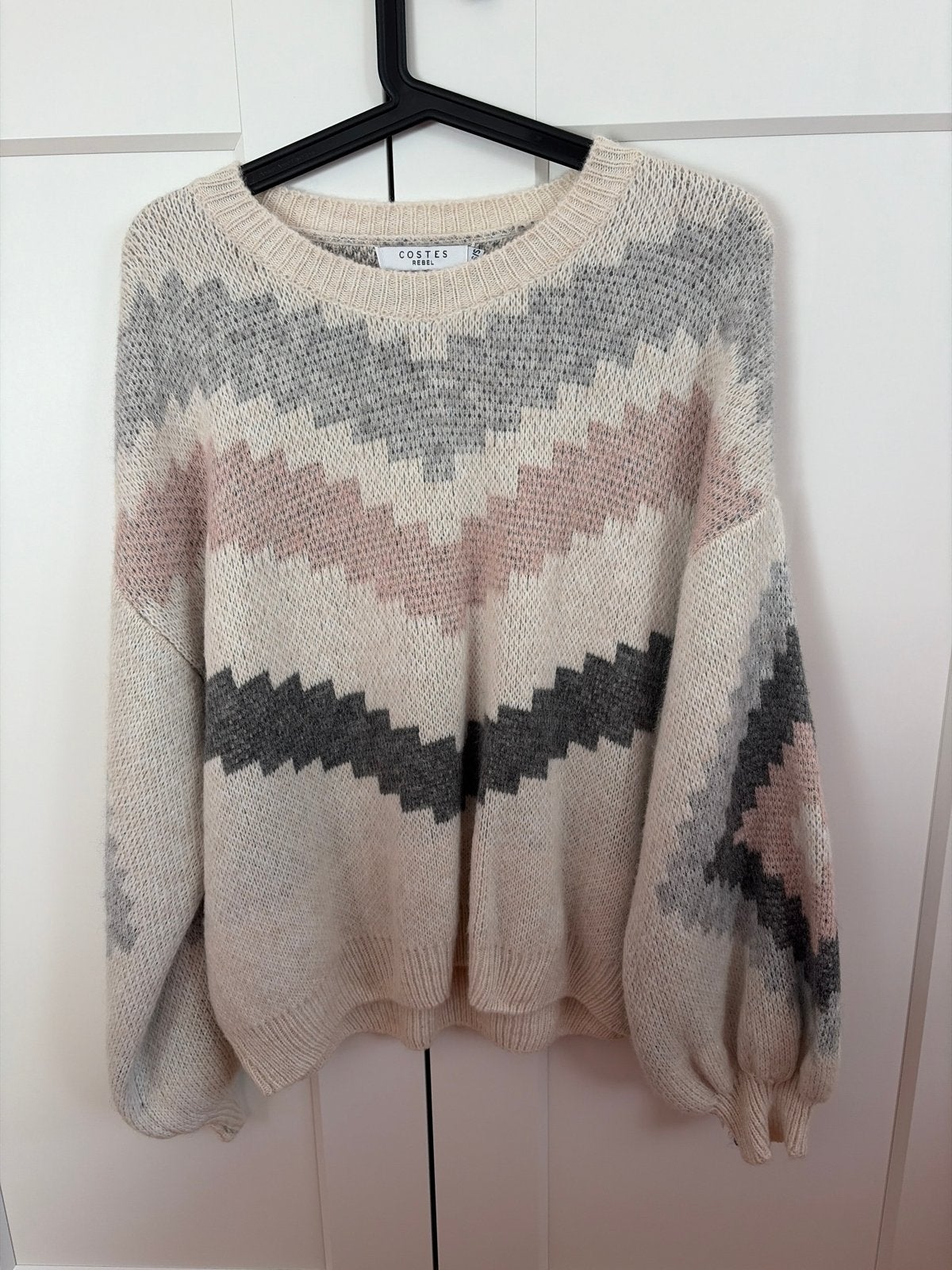 Nieuwe Costes Rebel trui met patroon XS/S, Ophalen of Verzenden, Nieuw, Maat 36 (S), Beige