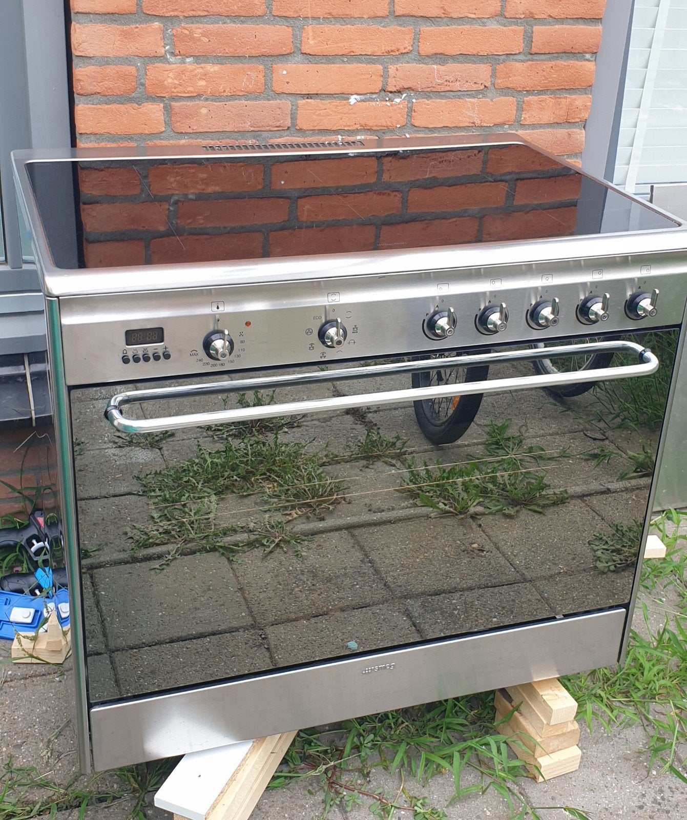 nette Smeg inductie fornuis 90cm, Ophalen, 60 cm of meer, Zo goed als nieuw, Inductie