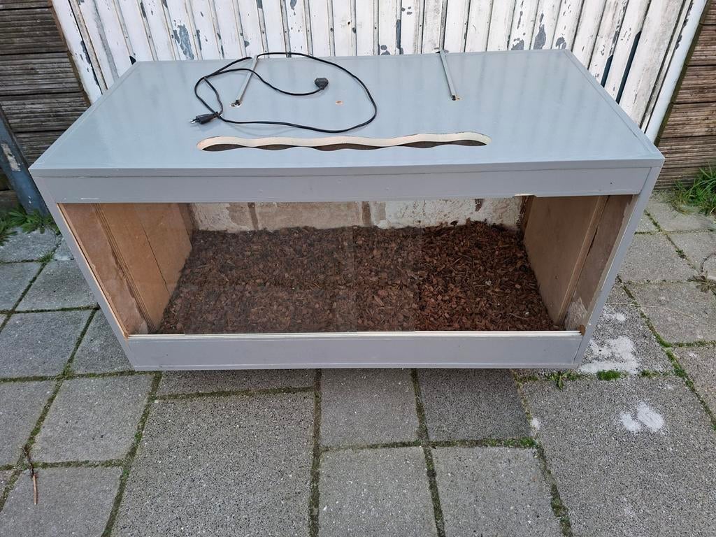 Terrarium 123x61x64, Dieren en Toebehoren, Reptielen en Amfibieën | Toebehoren, Ophalen, Gebruikt, Terrarium of Paludarium