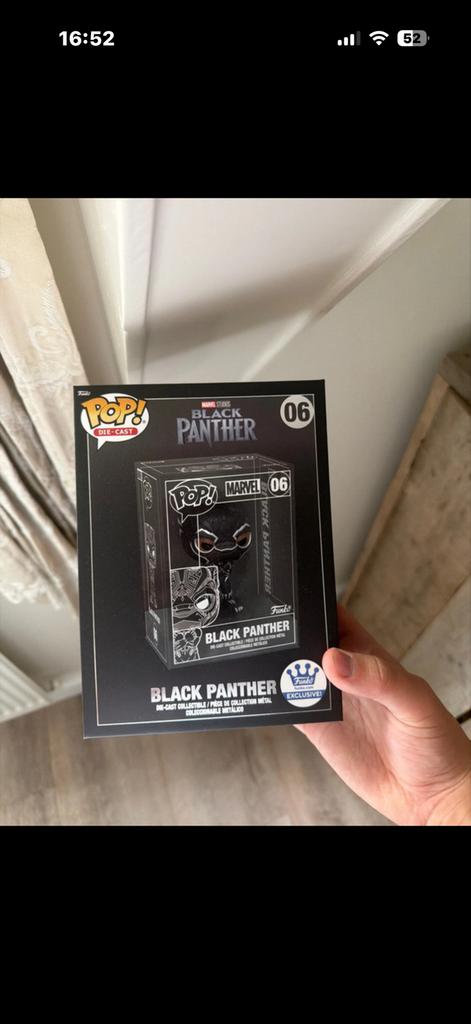 Funko Pop! Black Panther Die-Cast Marvel 06 Exclusive, Ophalen of Verzenden, Zo goed als nieuw