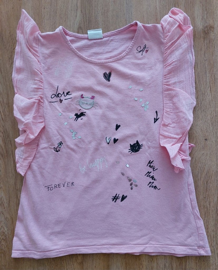 T-shirt Zara girls mt 152, Meisje, Ophalen of Verzenden, Zo goed als nieuw, Zara girls