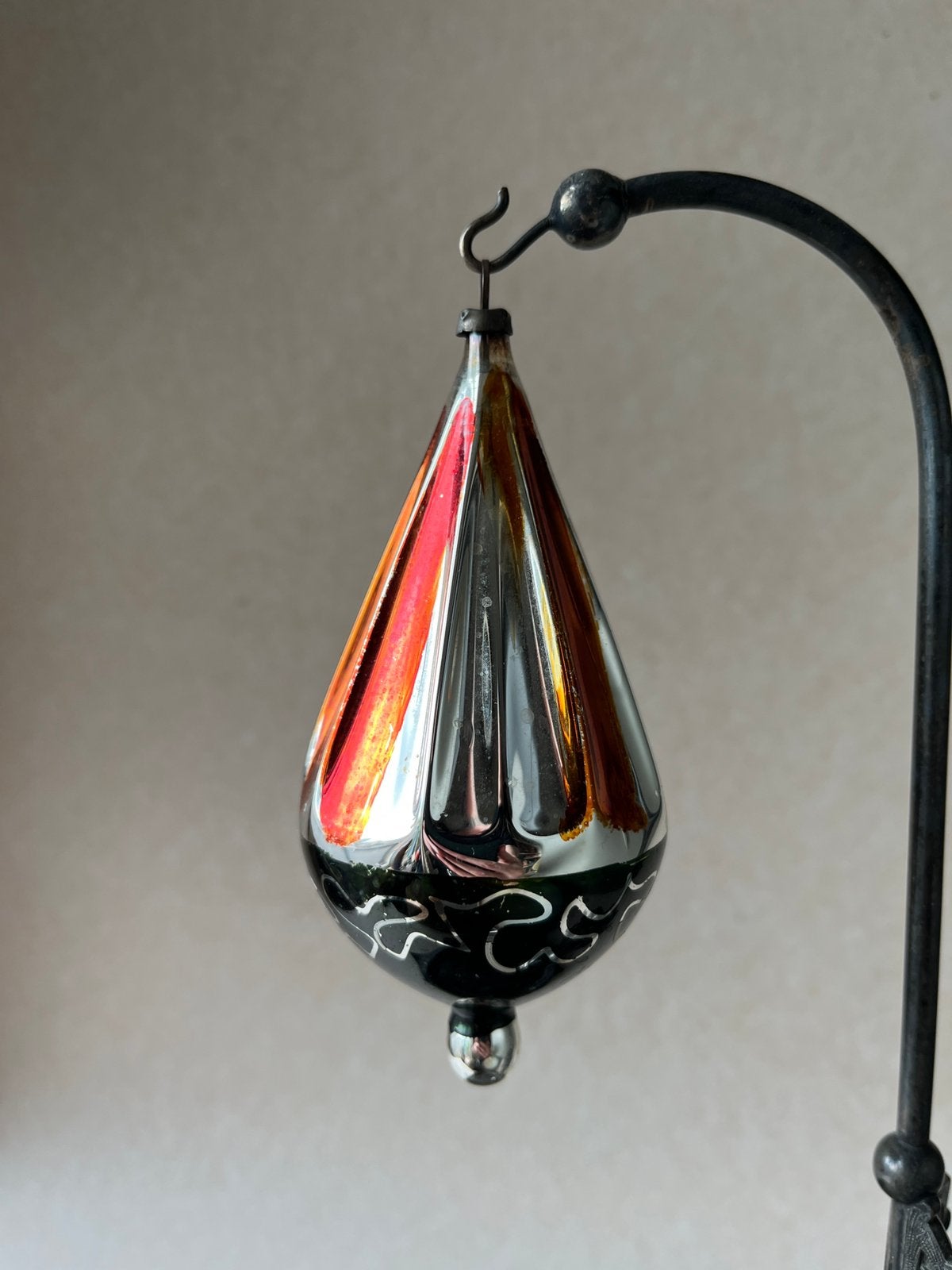 Oude glazen kerstbal (nr 52), Diversen, Kerst, Gebruikt, ., Ophalen of Verzenden, .