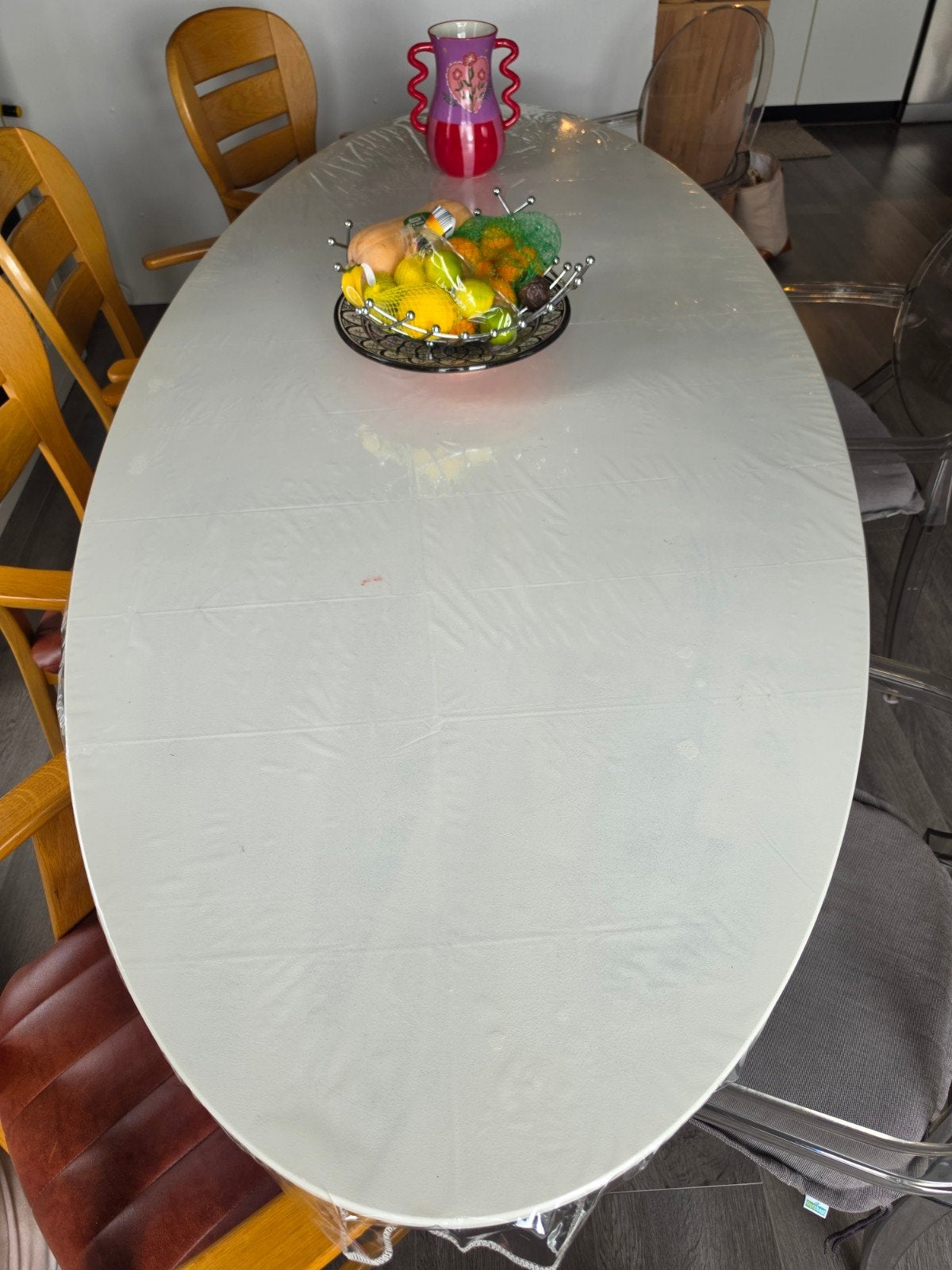 Ovale eettafel 240 x 103, Ophalen, Gebruikt