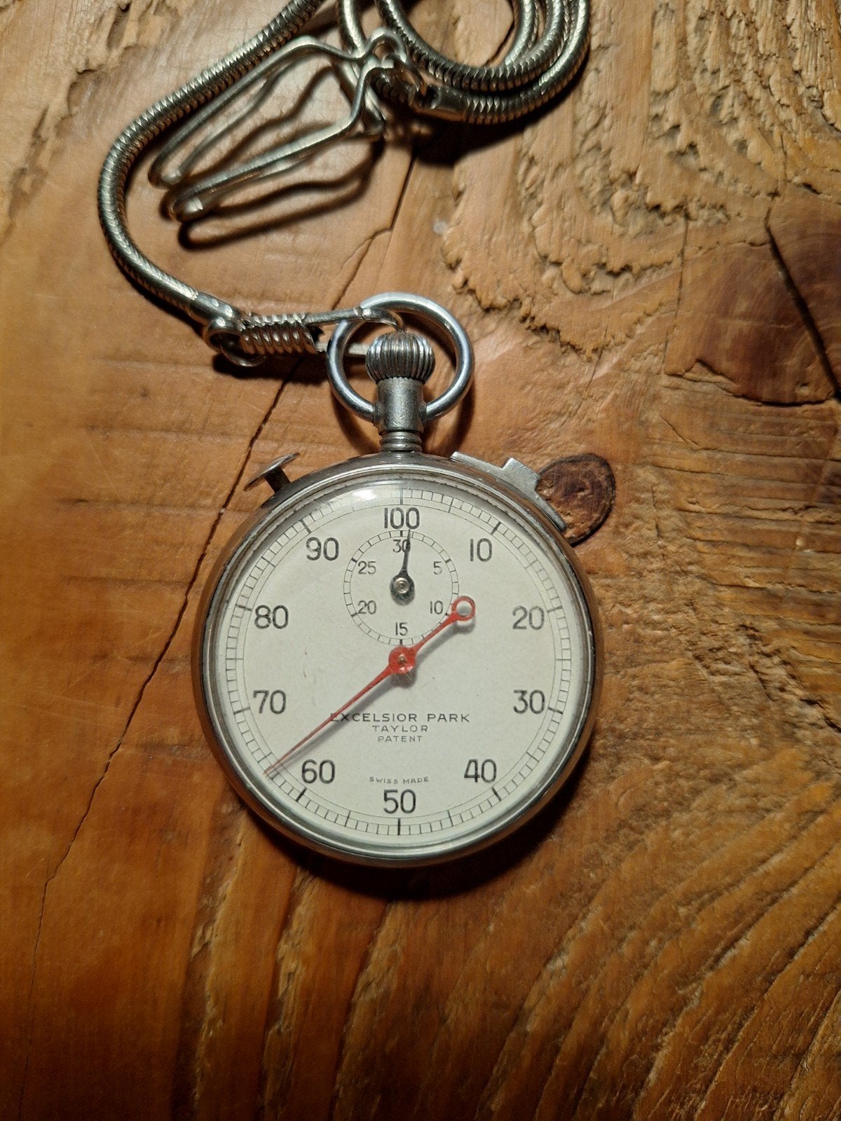 Mechanische stopwatch Excelsior Park, Zwitsers, Ophalen of Verzenden, Staal, Overige merken, 1930 tot 1960