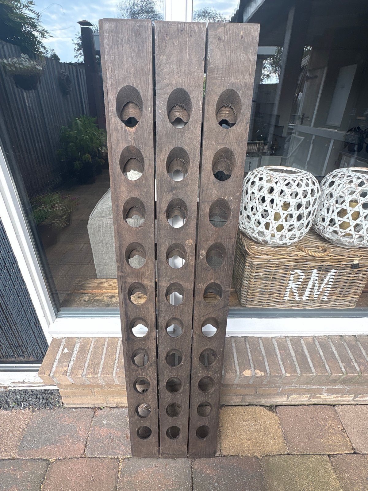 Houten wijnrek voor 30 flessen, Ophalen, Gebruikt, 25 flessen of meer, 75 – 100