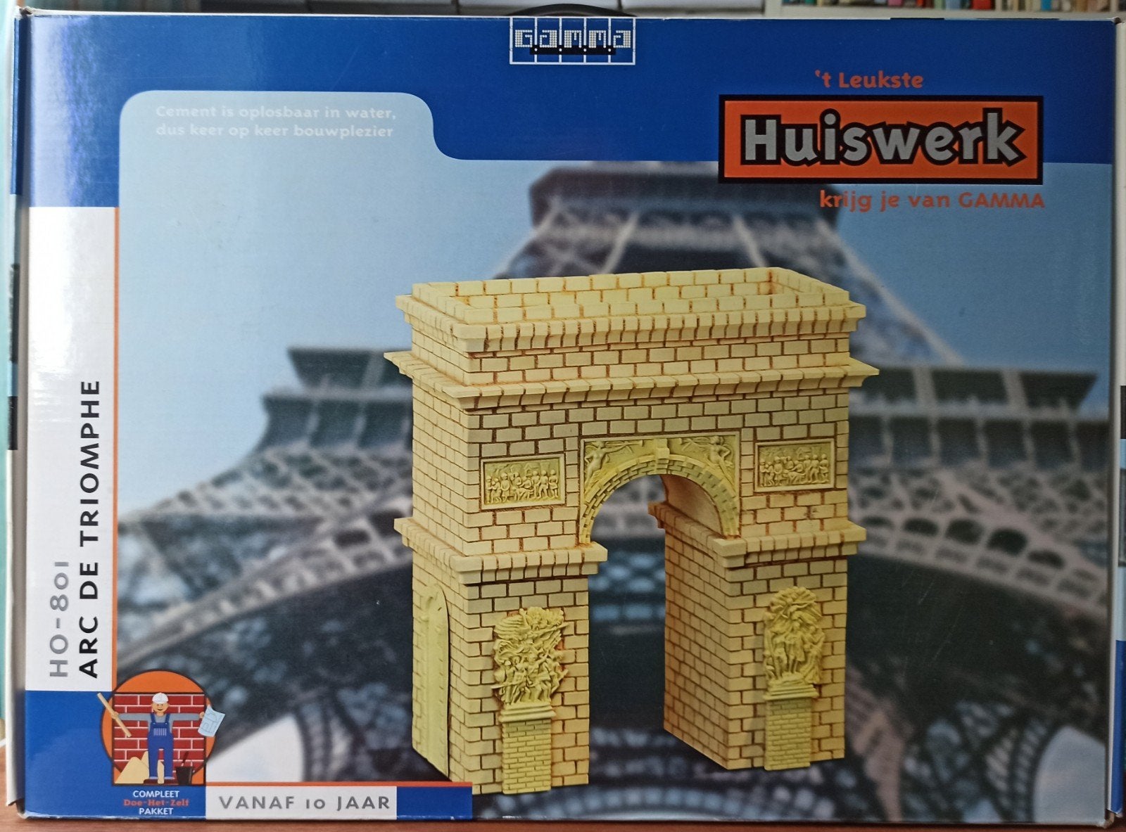 Uniek bouwpakket Arc de Triomf met echte steentjes en cement, Ophalen of Verzenden, Zo goed als nieuw, 1:50 tot 1:144