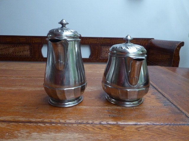 Art deco metalen koffie- en theepot Royal Uginium B.B., Ophalen of Verzenden
