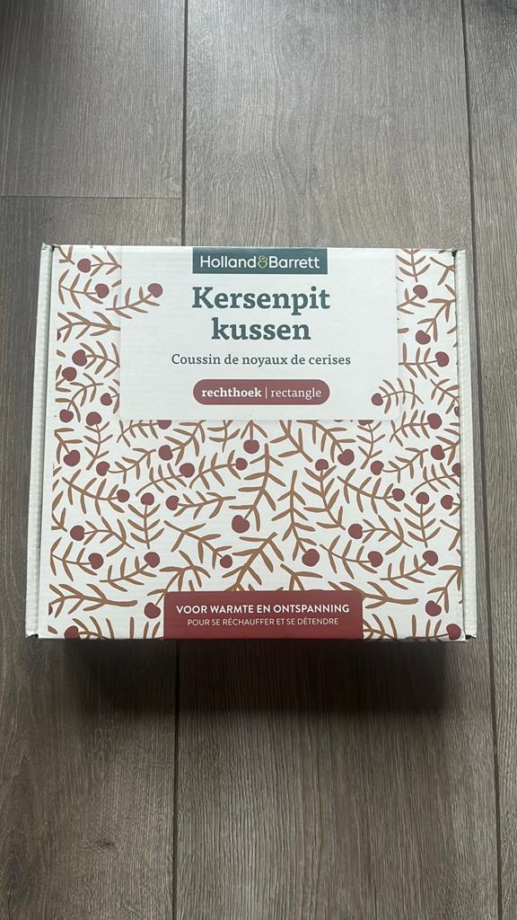 Holland & Barrett Kersenpit Kussen - Rechthoekig, Ophalen, Nieuw, Beige, Rechthoekig
