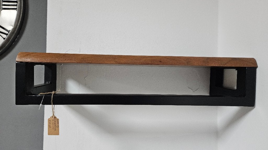 houten wandplank met metalen frame, Ophalen, Nieuw