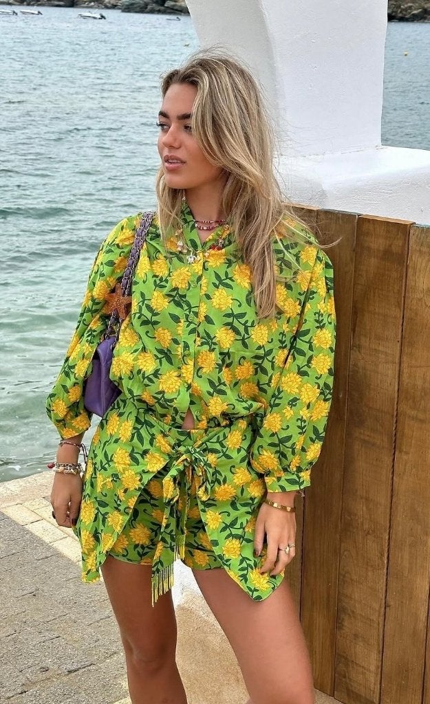 Blouse met bloemen print Harper & Yve maat XS, Ophalen of Verzenden, Gedragen, Groen, Harper & Yve