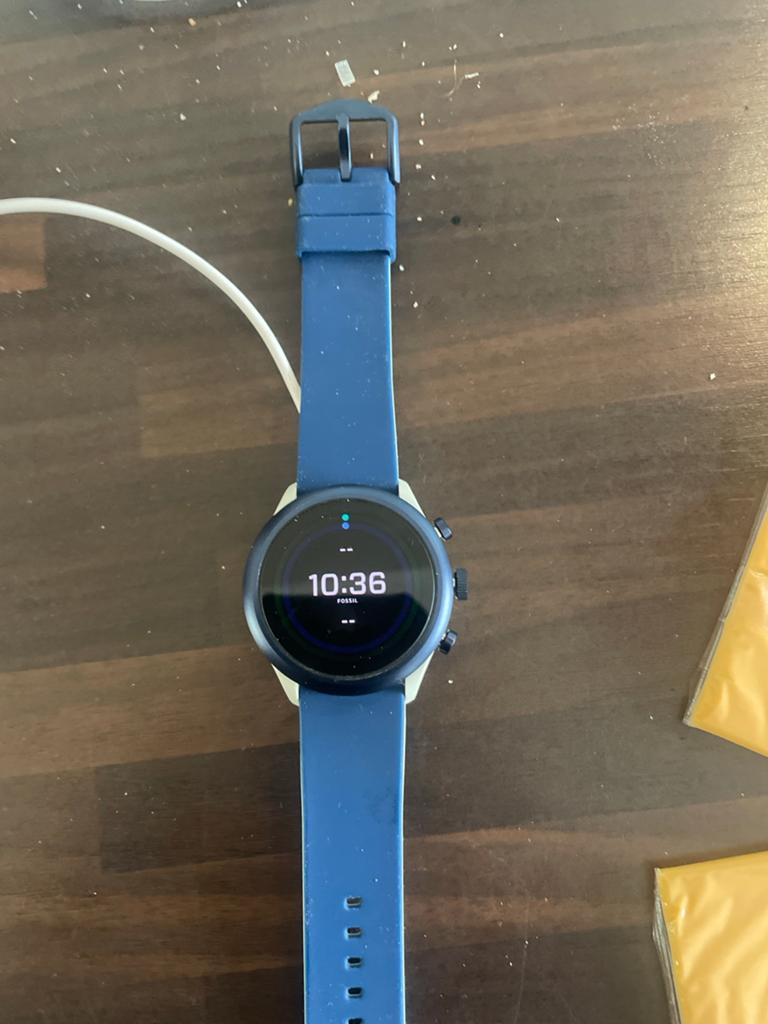 Fossil Smartwatch - Blauw - Zo goed als nieuw, Blauw, Hartslag, Ophalen of Verzenden, Zo goed als nieuw